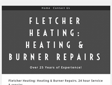 Tablet Screenshot of fletcherheatingrepairs.com